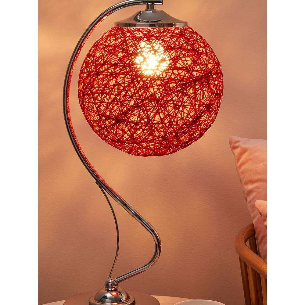 长明结婚台灯送礼卧室婚房床头插电温馨浪漫红色粉节客厅调光装饰