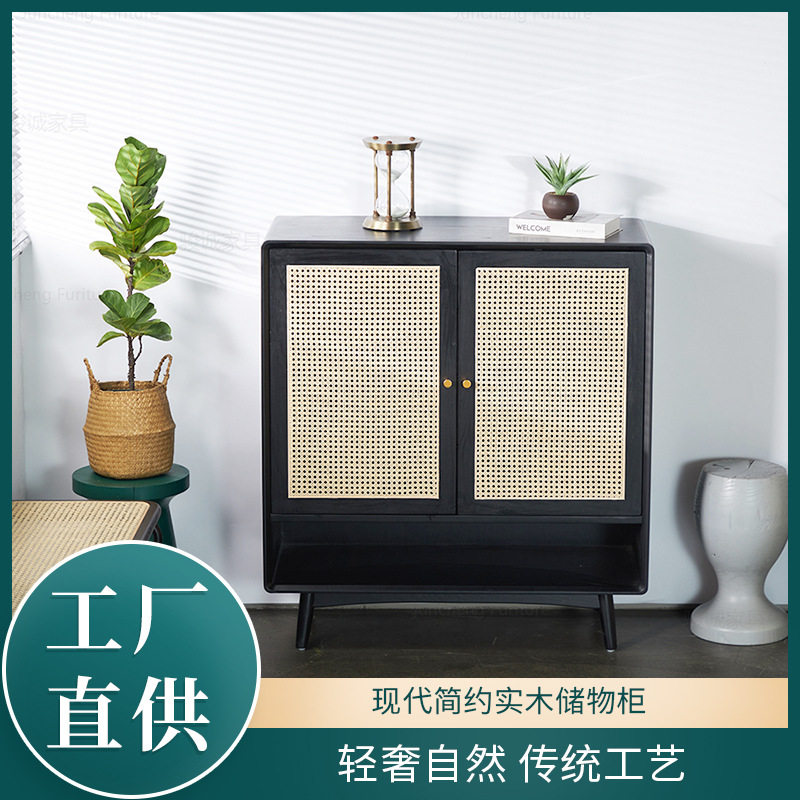 北欧简易实木餐边柜家用客厅靠墙置物储物柜边柜餐厅简约装饰柜子