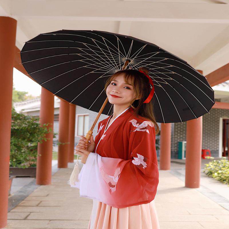 中国风24骨长柄雨伞女森