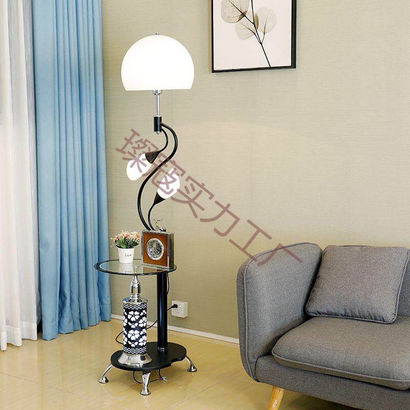 2026新款北欧简约落地灯高颜值客厅轻奢茶几置物台灯欧美现代