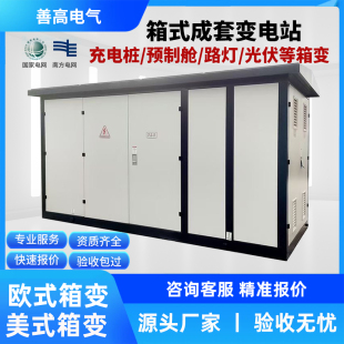 10KV欧式美式箱式变电站变压器100-630-1600KVA充电站充电桩路灯