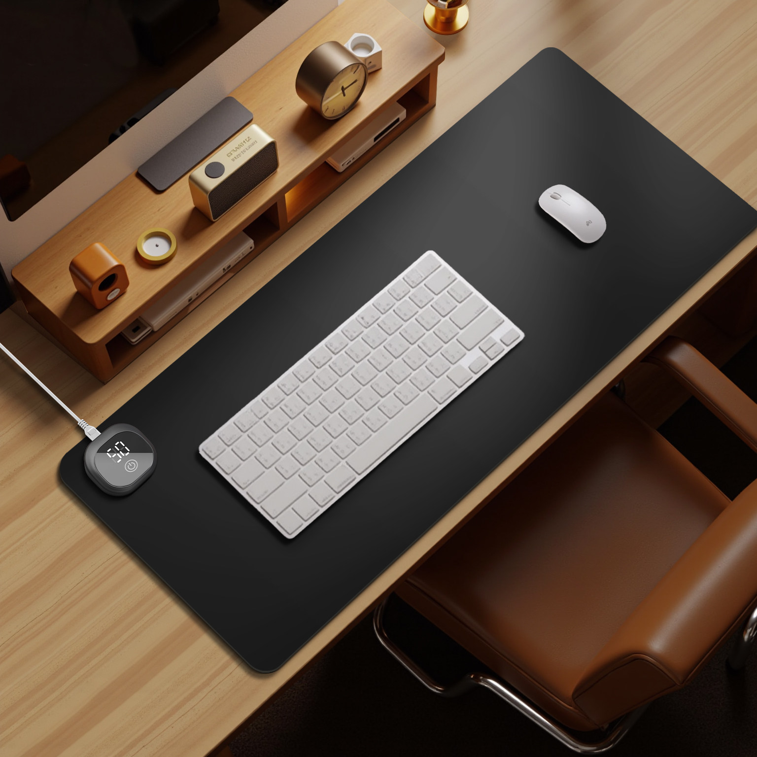 超大加热鼠标垫办公室发热暖桌垫2025新款冬季学生写字暖手桌面垫