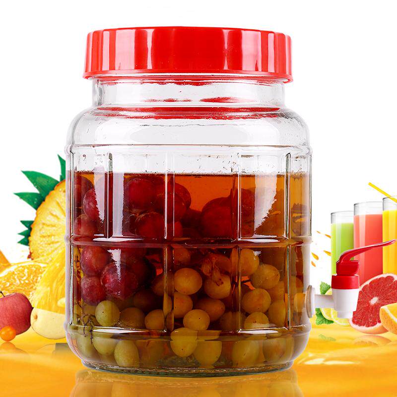 自动排气水果酵素桶发酵密封罐无铅玻璃泡酒自酿葡萄酒瓶加厚包邮