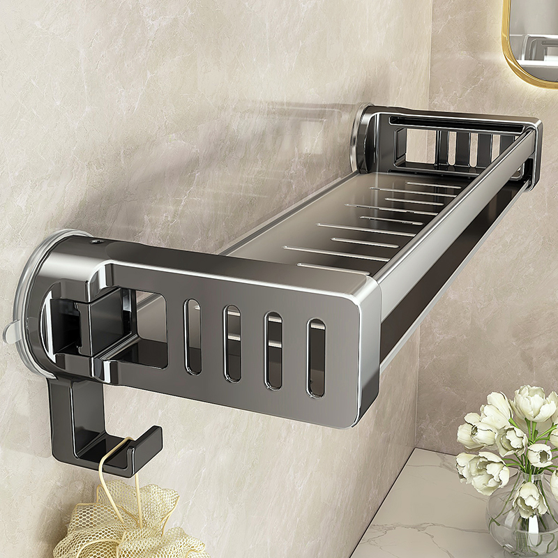 【热销】九牧吸盘置物架浴室卫生间置物篮免打孔厕所洗手洗漱台壁