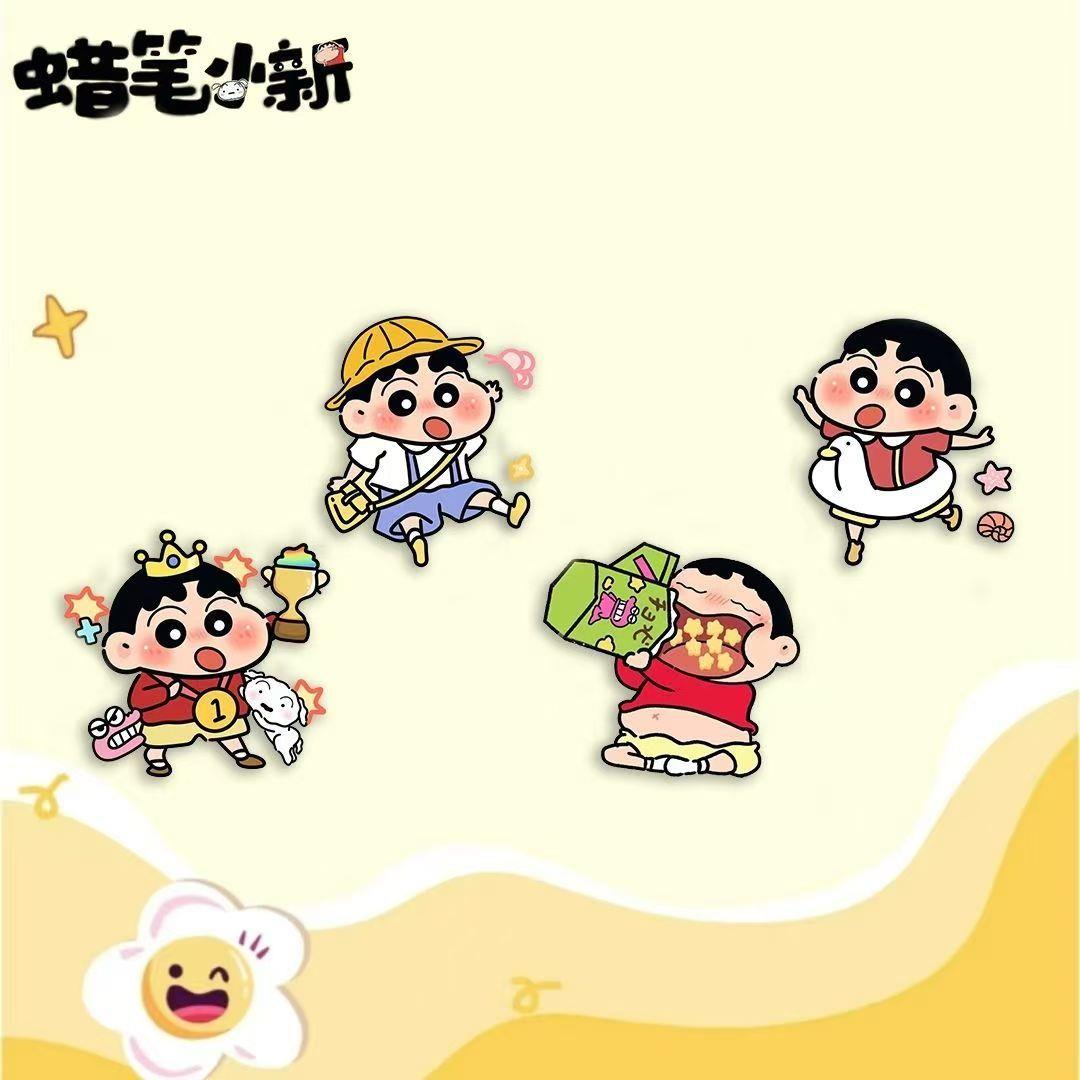 蜡笔小新动漫周边卡通亚克力胸针可爱学生书包徽章挂件配饰小礼物
