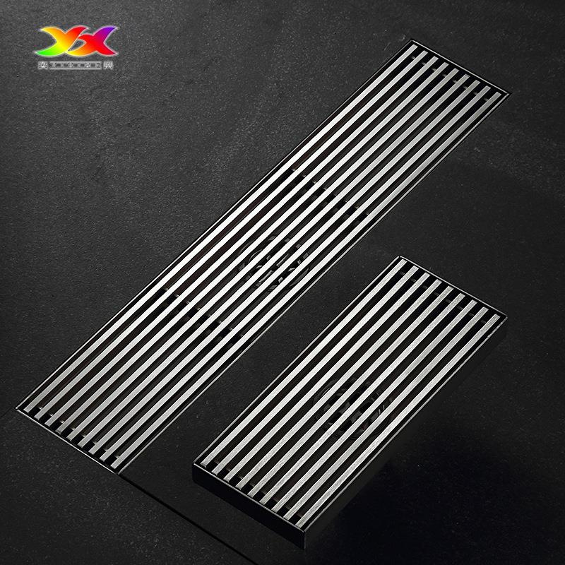 SUS304不锈钢实心条地漏 庭院阳台长条加厚地漏大排量工程地漏