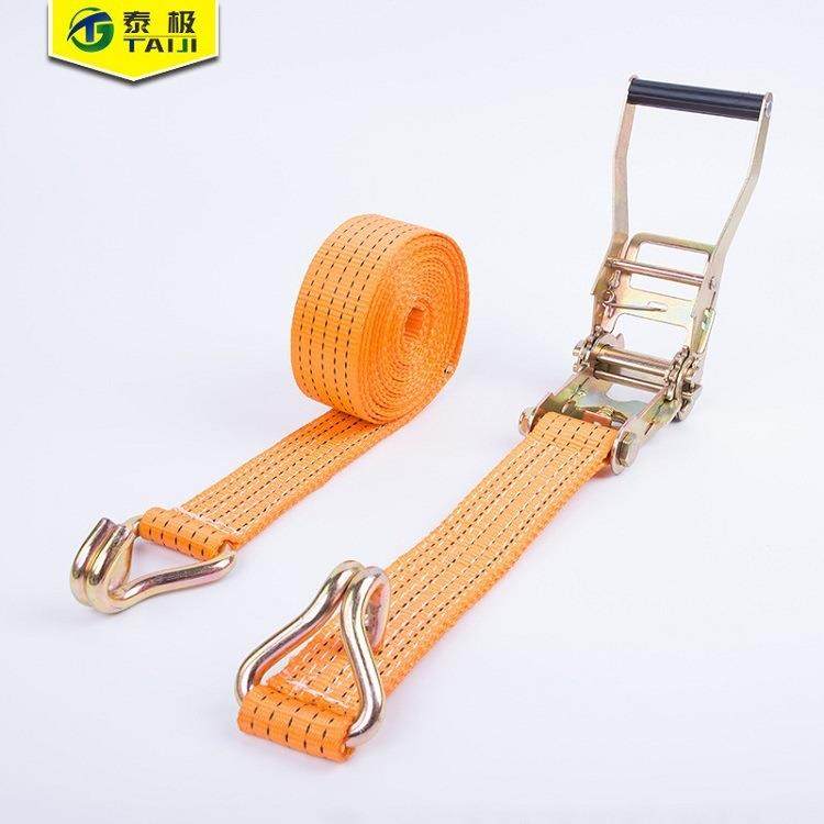 工厂国标货车捆绑带棘轮拉紧器绑紧带货物固定捆绑绳收紧器1T