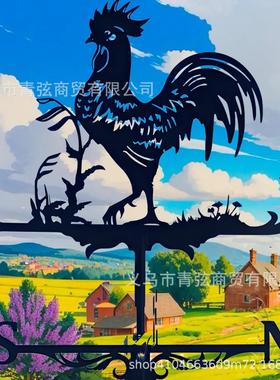 跨境工厂直销铁艺风向标工艺品装饰田园摆件金属装饰品户外屋顶