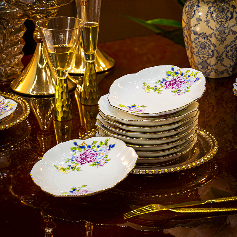 卡雷曼菜盘平盘高白瓷高档餐具