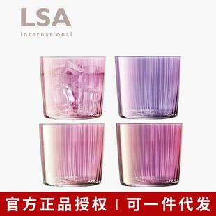 家用高档宝石幻彩水杯子 进口英国LSA手工彩色无铅水晶玻璃杯欧式