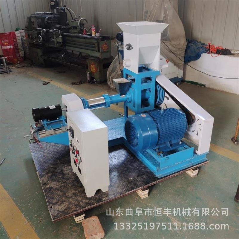宠物粮冷却成型机牛蛙鱼虾水产浮水饲料膨化机小型猫粮制作机