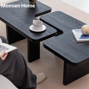 双色异形茶几拼凑组装小茶几轻奢小清新休闲小户型客厅茶桌迷你桌