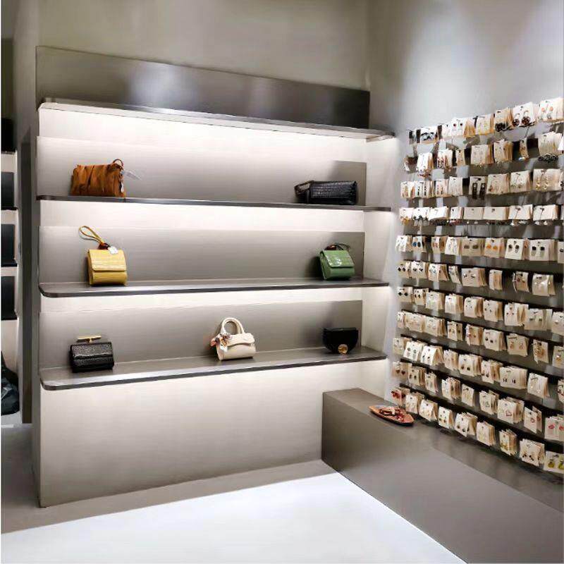 服装店展示架不锈钢拉丝