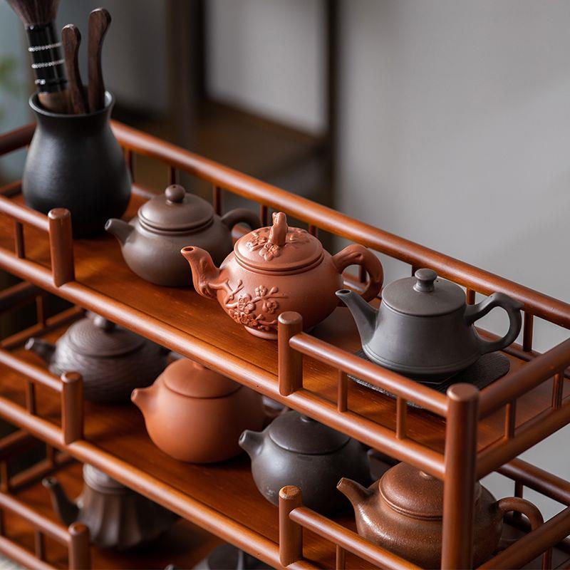 茶桌上茶杯架复古带围栏