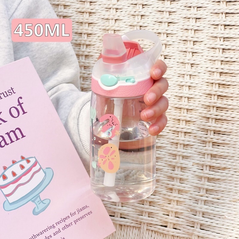 2025新款tran超萌可爱防摔高颜值女生耐高温塑料吸管杯水杯