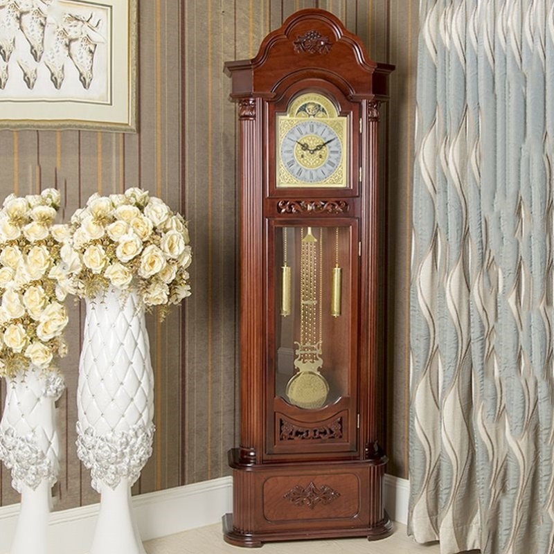 落地钟客厅北极星机芯家用中式复古机械座钟老式欧式坐钟立式摆钟