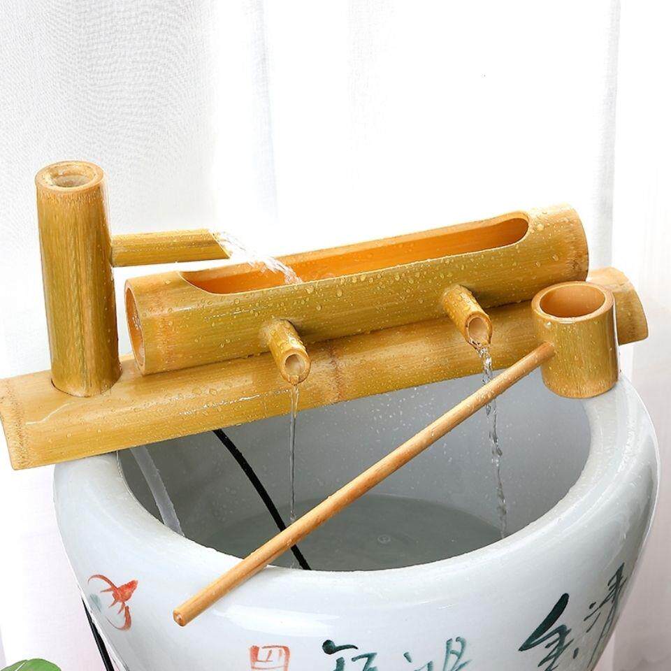 竹子流水过滤器增氧鱼缸
