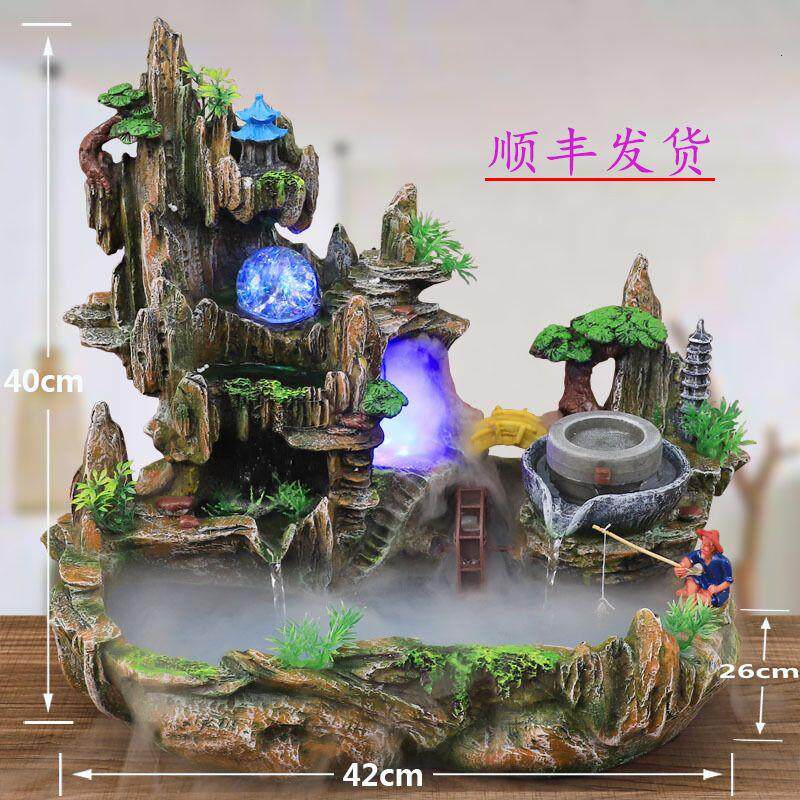 招财假山流水喷泉风水轮