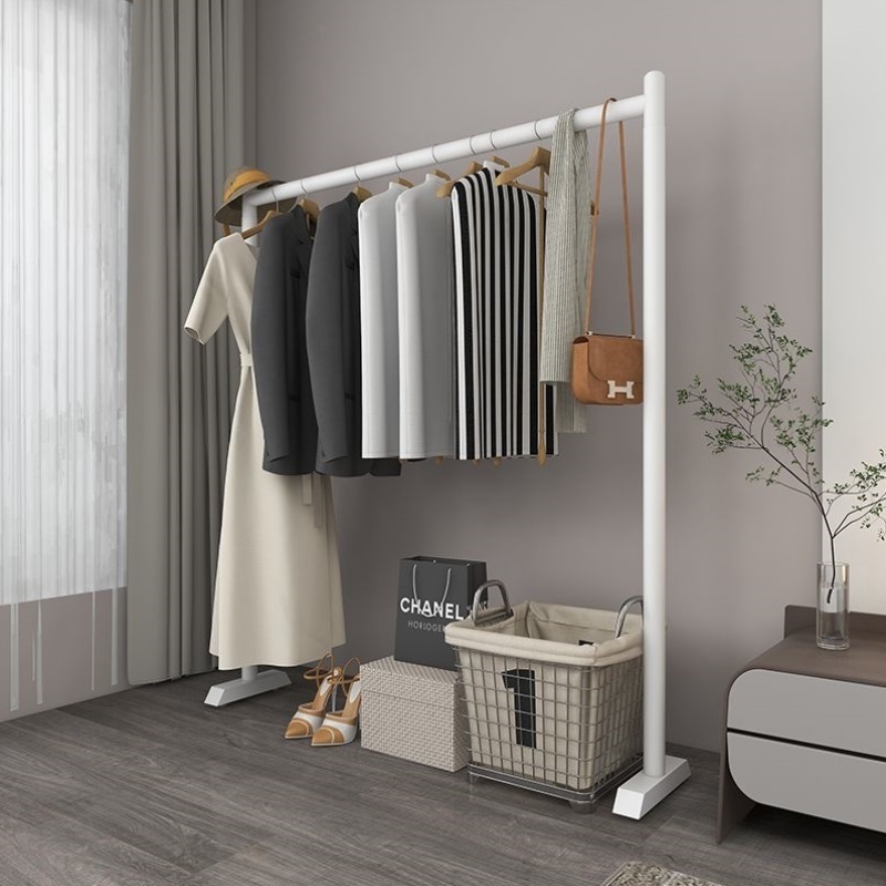 窄脚衣架落地立式加厚挂衣架晾衣架衣帽架卧室阳台衣服架子家用