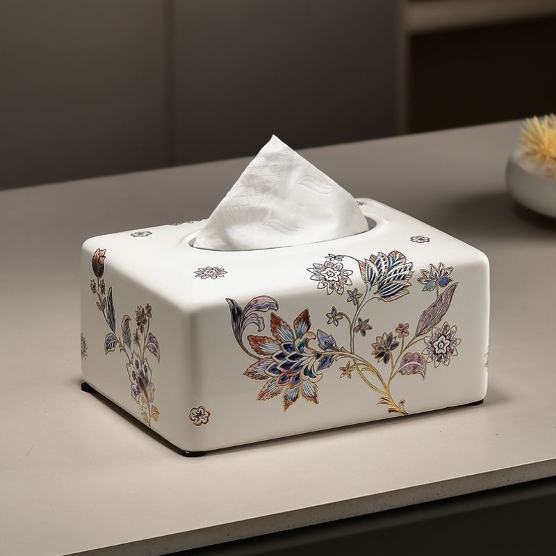 高颜值现代新中式纸巾盒抽纸盒摆件家用客厅装饰品复古茶几高档