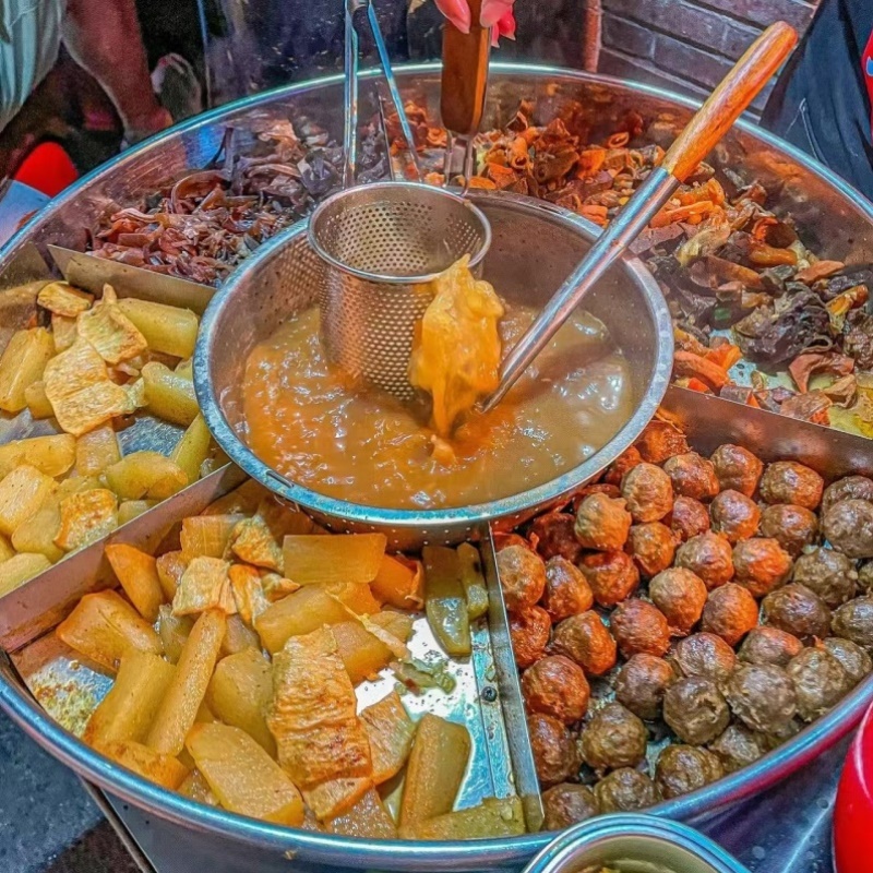 港式节能喷泉牛杂锅商用摆摊移动多功能麻辣烫锅汤煮面粉燃气电热