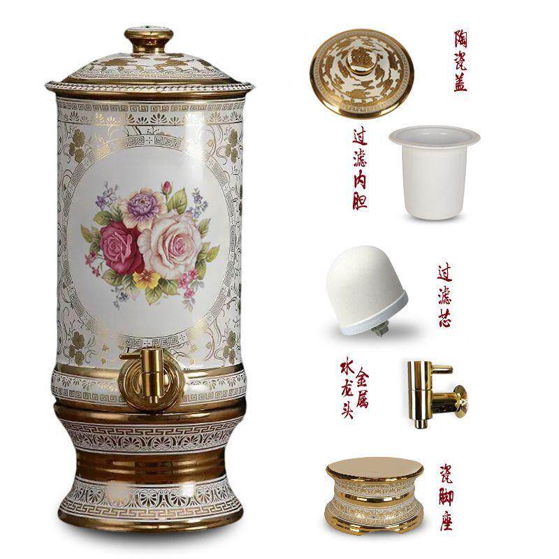陶瓷水缸带龙头净水器大