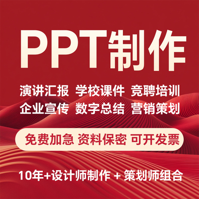 ppt制作代做定制美化修改汇报课件设计排版代作年终总结述职13页