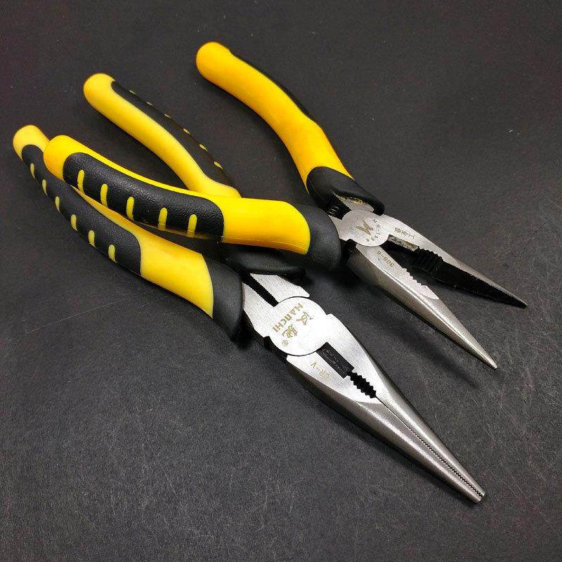 工业级6寸8寸钢丝钳虎皮胶柄尖嘴钳五金工具剥线钳手工电工花艺