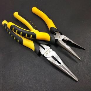 工业级6寸8寸钢丝钳虎皮胶柄尖嘴钳五金工具剥线钳手工电工花艺