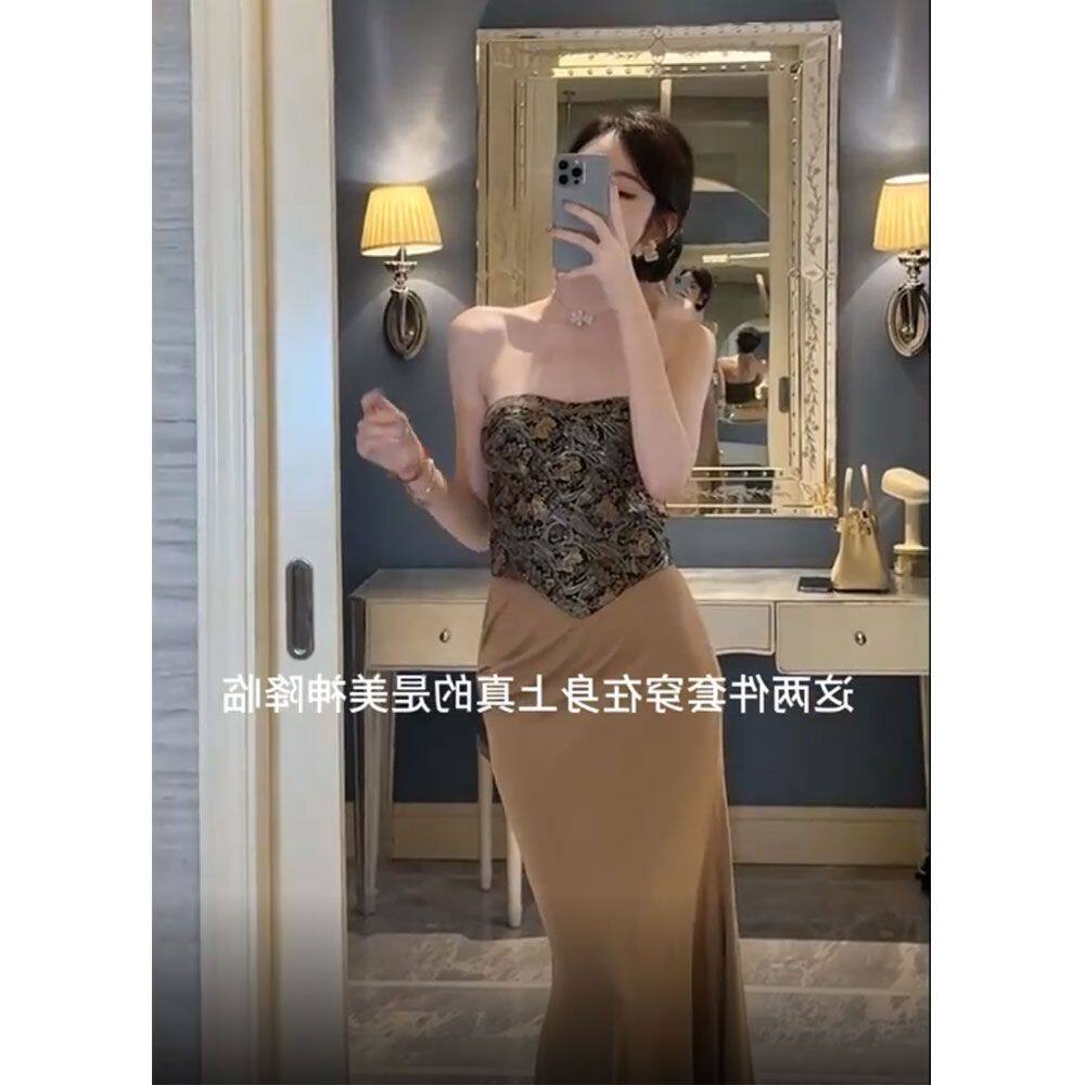 不规则抹胸上衣半身裙套装女装设计感法式高级感夏季款