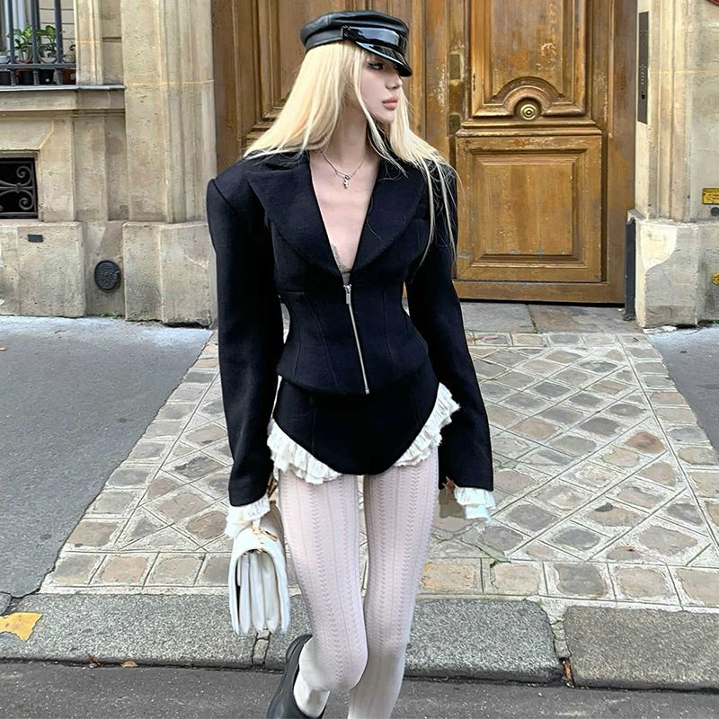 【高定】黑色收腰短款西