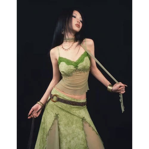 NUTO绿色扎染提花时尚辣