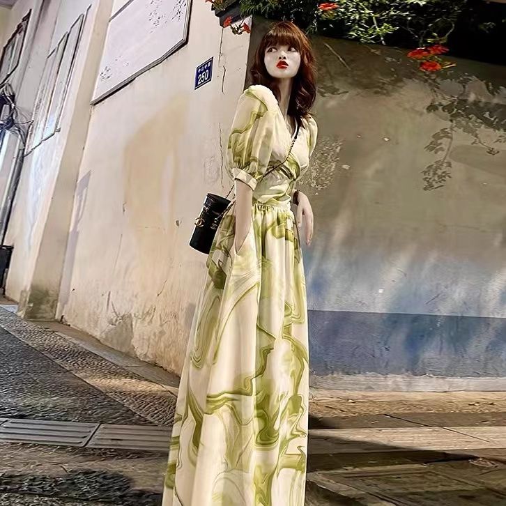 夏季长款显瘦连衣裙女202