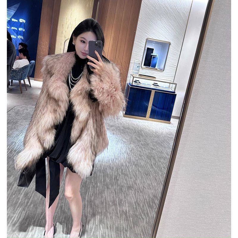 仿皮草保暖外套女2025新