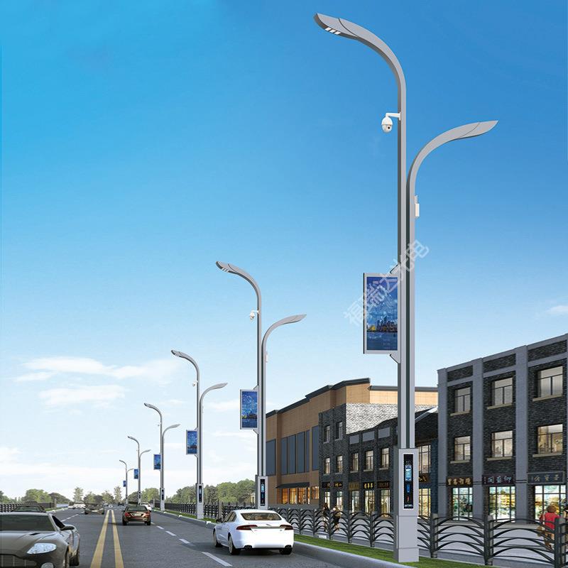 户外城市照明5G智慧路灯交通监控充电桩多功能智能显示屏综合灯杆