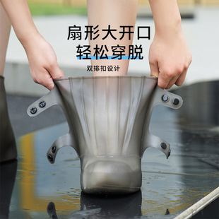 盐湖高筒防雨鞋 套防水鞋 套硅胶加厚防滑耐磨男女户外雨靴雨鞋