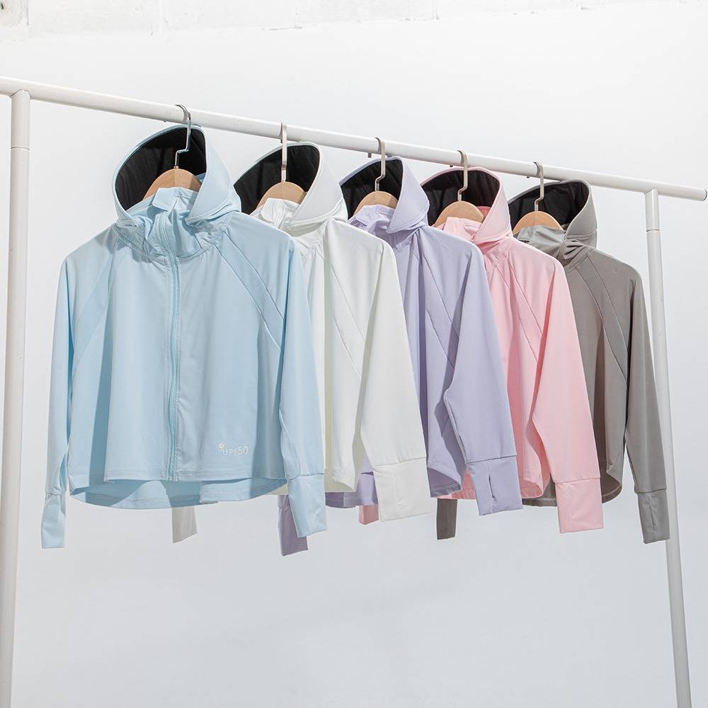 儿童防晒衣夏季黑胶遮阳连帽檐服薄款男女童防肤户外UPF50+外套