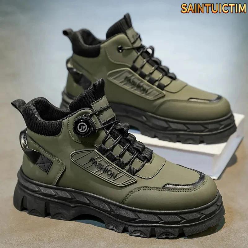 圆玉润优品店秋冬季新款男潮鞋C马丁靴子厚底工装百搭休闲运动