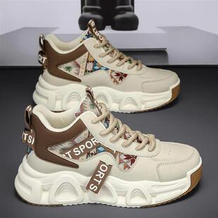 LUCK男鞋鞋子男鞋冬季厚度内增高篮球运动鞋男款痞帅高筒跑步潮鞋