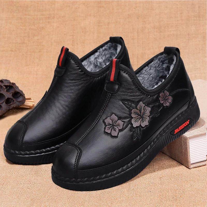 朝益潮鞋老北京布鞋妈妈鞋冬老太太女鞋奶奶老Q人加绒防滑保暖棉