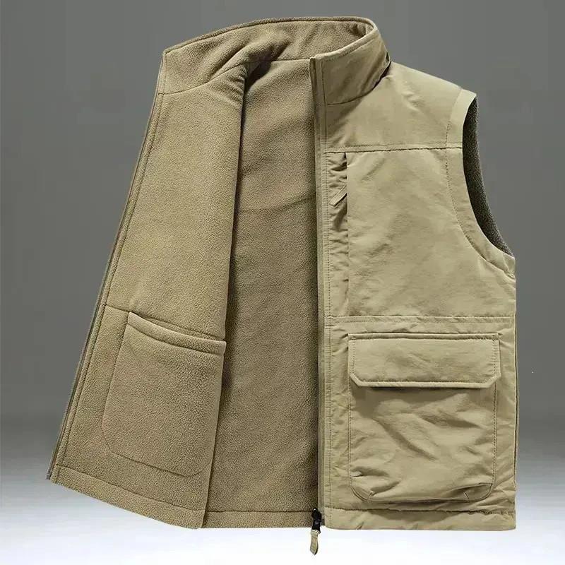 四季如歌轻奢双面穿马甲男秋冬加绒坎肩I背心加厚马夹立领无袖外