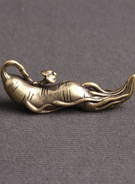 人生如意铜器文房四宝创意笔架笔搁摆件茶宠书法书画文化文具用品