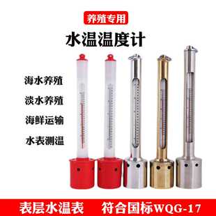 海水温度计表层水温计水族塑料气象表不锈钢养殖浴池水族箱专用
