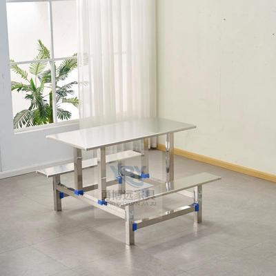 食桌堂餐桌椅学校学生员IGC工厂4人6人8加人快不锈钢餐桌现厚饭代