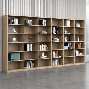 文件柜木质格子柜落地置物柜办公展室储带门书物柜-WJG03背景靠墙