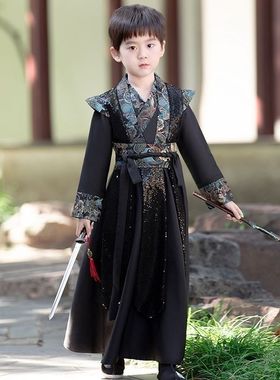 儿童汉服秋季男童古装新款锦衣卫国风男孩汉服中国风汉服帅气古装