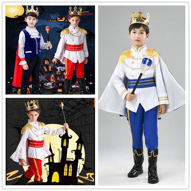 万圣节儿童服装男童国王 王子表演服走秀cosplay扮演幼儿园演出服