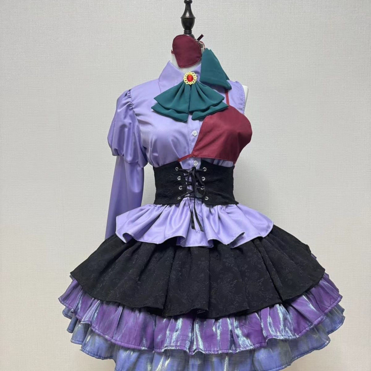 小鸟游六花校园祭cos服中二病也要谈恋爱cos动漫洋装连衣裙暗纹