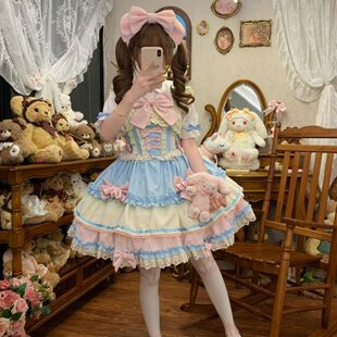YoYo酱原创设计Lolita洋装doll感jsk吊带连衣裙夏季