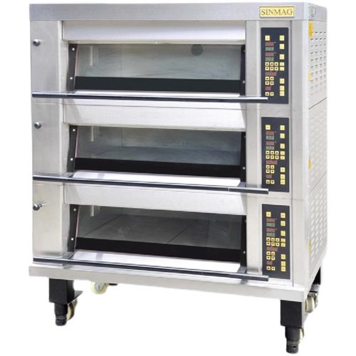 新麦烤箱商用大玻璃门电烤炉MB2-621/622/623H平层炉醒发箱